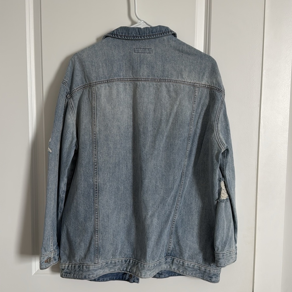 Express Distressed Denim Jacket - image 7